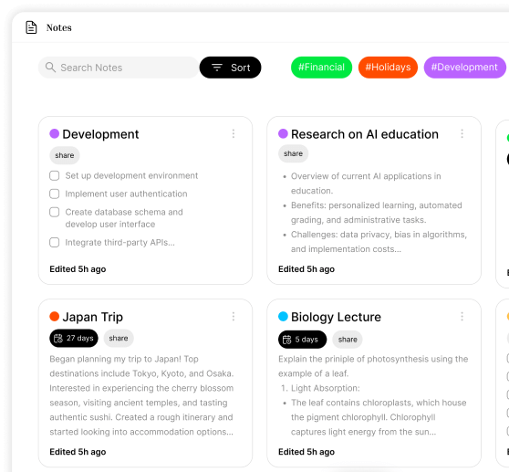 Notetaking User Interface